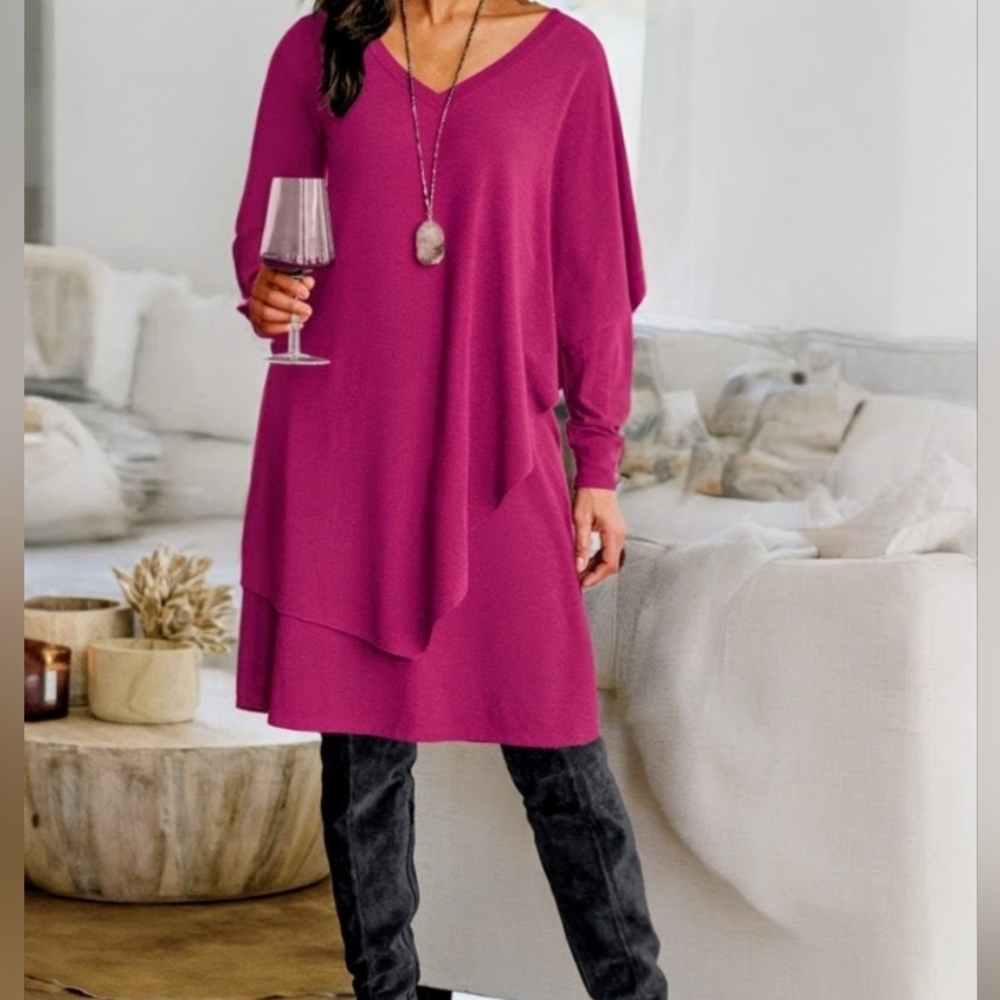 Soft Surroundings Fuchsia Marla Dress NWT